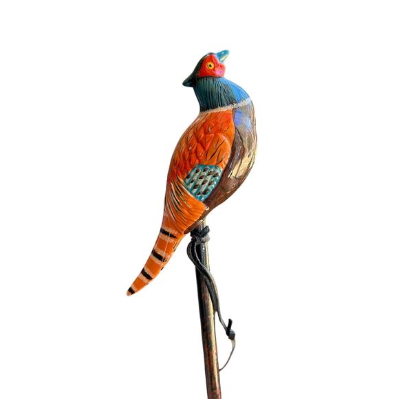 Hand Painted 18" Backscratcher Back Scratcher hand carved & painted Bird - Picture 7 of 8